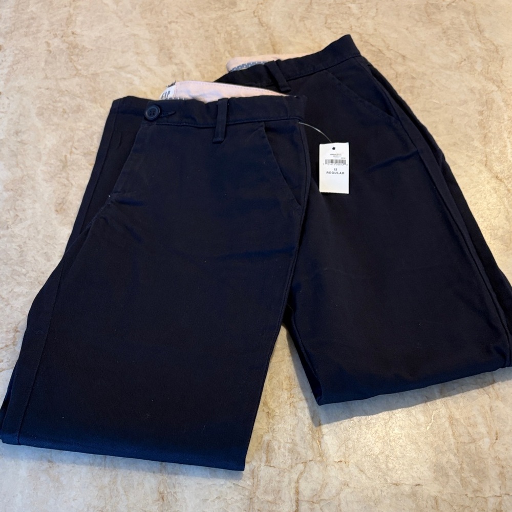 GAP Kids girls navy uniform pants, NWT